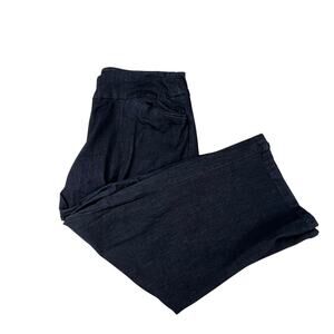 CROFT & BARROW Womens 16 Blue Denim Look Stretch Capri Pull On Cotton Blend